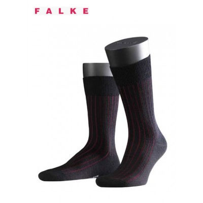 Falke Shadow Wool Chaussettes Noir/Rouge